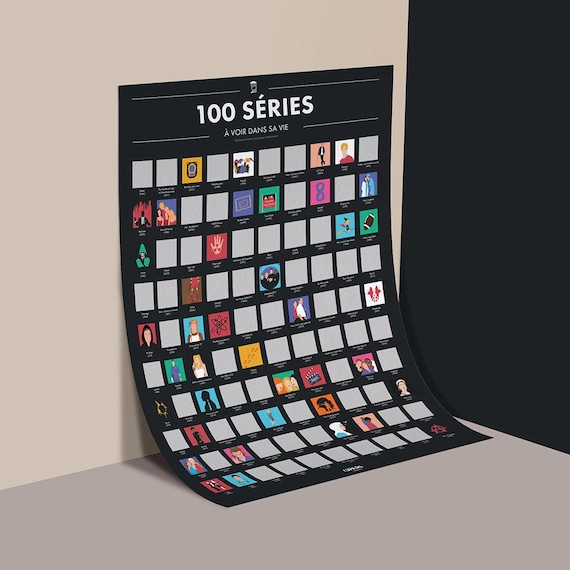 Poster à Gratter 100 Séries à Voir dans Sa Vie