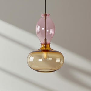 Glass Pendant Lights | Kitchen Pendant Lights | Blown Glass Pendant Light | Pendant Light for Island | Ceiling Lighting | Lighting Fixtures