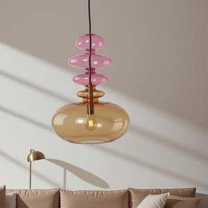 Iluminación colgante / Lámparas colgantes / Lámpara colgante de vidrio soplado / Lámpara de isla de cocina moderna / Lámpara de techo / Lámparas de dormitorio