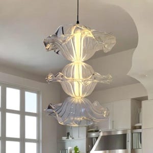 Blown Glass Pendant Light | Kitchen Island Light | Hanging Pendant Lamp | Glass Pendant Lights | Ceiling Lighting | Modern Pendant Lighting