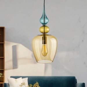 Blown Glass Pendant Light | Kitchen Island Light | Pendant Light Fixture | Pendant Lamp | Hanging Lights | Ceiling Lights | Modern Lighting