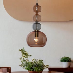 Glass Pendant Light | Kitchen Island Lighting | Blown Glass Pendant Lights | Glass Pendant Lamp | Ceiling Light | Lighting Fixtures