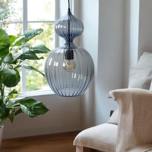 Hanglamp voor keukeneiland | Plafondlamp | Verlichtingsarmatuur voor eetkamer | Handgeblazen hangverlichting | Hanglamp voor slaapkamer