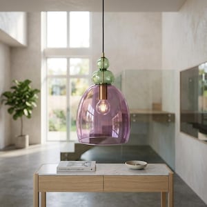 Ceiling Lights - Blown Glass Pendant Light - Light Fixtures - Kitchen Lighting - Hanging Lamp