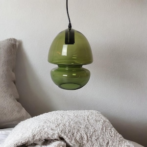 Pendant Lighting for Kitchen Island - Unique Hand Blown Glass Hanging Light for Dining Area - Ceiling Pendant Light - Glass Lighting Fixture
