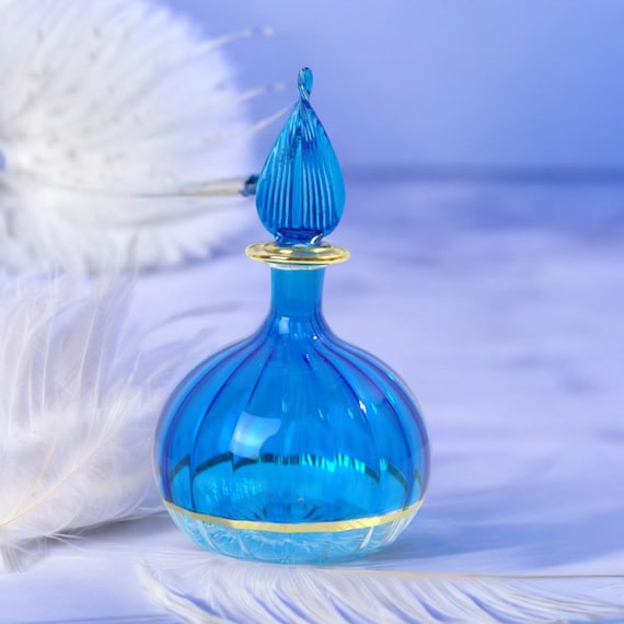Hand Blown Glass Perfume Bottle Egyptian Glass Bottle With