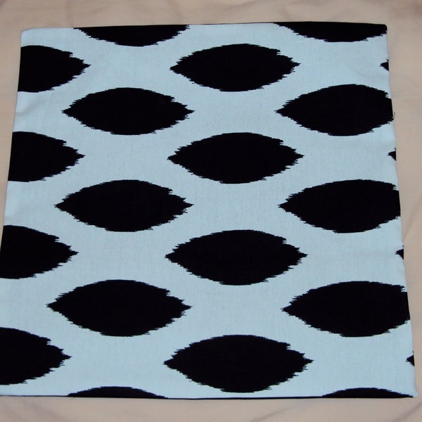 FREE SHIPPING Black and White Ikat Fabric Pillow Cover