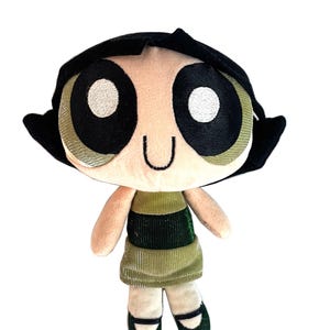 Vintage 2000 Powerpuff Girls Buttercup Plush 8” Doll -  Sparkle Glitter Applause