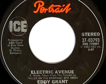 80s Dance Vinyl - Eddy Grant: Electric Avenue / Time Warp – 7" 45 Single (1982)