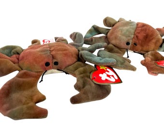 Vintage 1993 Ty Teenie Beanie Babies McDonald's  Claude the Crab Duo