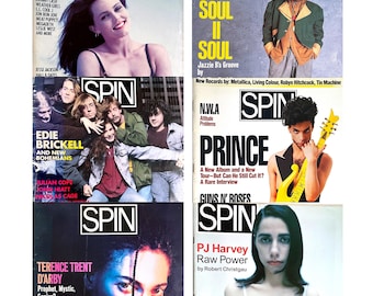 Vintage SPIN Magazine Collection (6) - Prince, PJ Harvey, Soul II Soul & More