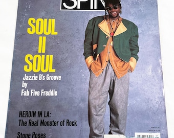 Iconic Spin Magazine - May 1990 Soul II Soul, Jazzie B, Fab Five Freddy