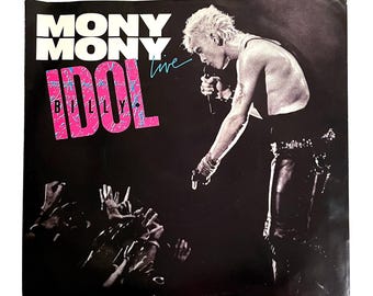 Vintage Rock Vinyl: Billy Idol Live 1987 - Mony Mony 7" Record