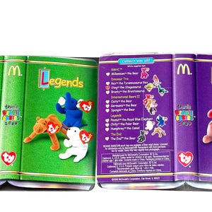 Vintage y2k TY Teenie Beanie Babies - McDonalds Legends Set of 2 immagine 2