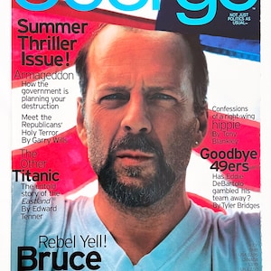 GEORGE MAGAZINE - Bruce Willis (juillet 1998) Thriller estival !