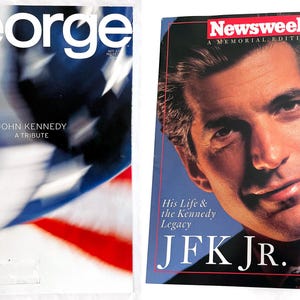 JFK Jr. Tribute Magazines – George + Newsweek 1999 Memorial Bundle, Life of John F. Kennedy Jr. 90s Magazine