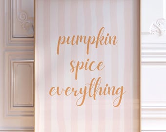 Pumpkin Spice Everything-print: retro keukenkunst herfst (digitale download)