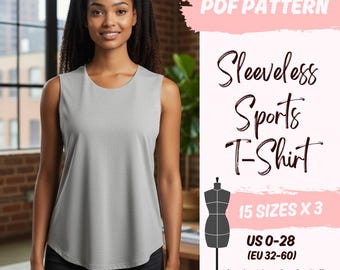 Fitted Sleeveless Top Sewing Pattern | Easy Beginner Friendly PDF Pattern for Women
