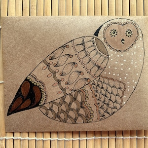 Hand Drawn Stationary/Owl/Snail Mail/Pen pal Stationary/Gift Set Stationary