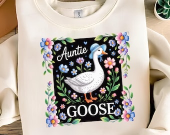 Auntie Goose PNG, Silly Goose Sublimation Design (Digital Download)