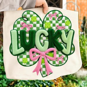 Faux Yarn lucky Shamrock shirt design