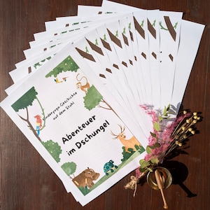 Yoga story for children – The journey through the jungle – Playful chair yoga with movement and animal imagination – PDF for daycare and school