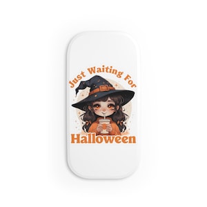 Uchwyt na telefon na Halloween, uroczy uchwyt czarownicy, stojak na telefon, dekoracja jesienna, upiorny dodatek na sezon