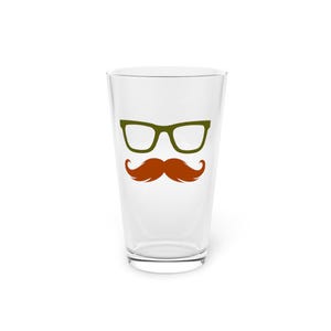 Lustiges Schnurrbart-Pintglas - Hipster-Gläser, Bierglas - Schrulliges Geschenk für Ihn - Neuheit Trink für Papa, Ehemann oder Freund