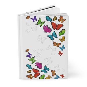 Butterfly Dreams Hardcover Journal, Nature-Inspired Notebook, Butterfly Decor Journal, Gift for Writers, Colorful Journal for Women
