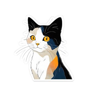 Cute Cat Kiss-Cut Stickers | Laptop Decor, Animal Lover Gift, Whimsical Art, Cat Mom, Cute Pet Accessories