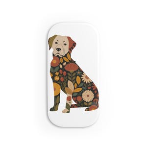 Floral Dog Phone Grip, Cute Pet Accessory, Dog Lover Gift