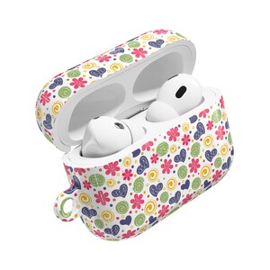 Bunt geblümte AirPod-Hülle, niedlicher Ohrhörerhalter, Geschenke für Jugendliche, Schutzhülle, Frühlings- & Sommeraccessoires