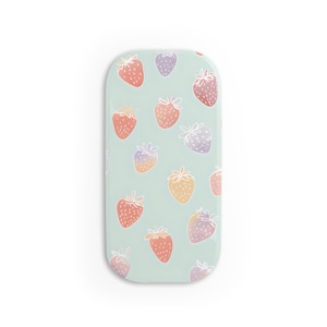 Strawberry Phone Grip, Cute Fruit Phone Stand, Pastel Strawberry Holder, iPhone Samsung Grip Stand ory, Perfect Gift for Her