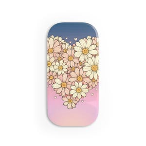 Floral Telefon Griff, süßes Telefon Zubehör, Blumen Herz Design, mobiler Ständer für Selfie Liebhaber, Geschenk für Freunde