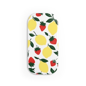 Colorful Fruit Phone Grip, Lemon and Strawberry Pop Socket, Cell Phone Stand, Cute Phone Accessory, Gifts for Her