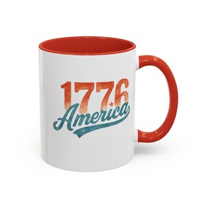 Patriotic Mug Accent Mug, USA Patriotic Coffee Cup, Independence Day, 4th of July Decor, Military Veteran Gift