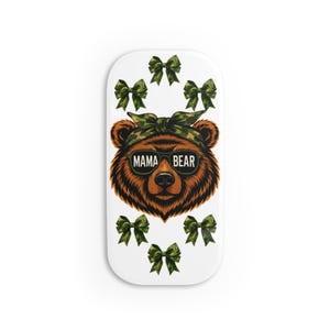 Mama Bear Phone Grip - Cute Phone Stand, Mom Gifts, Bear Lover Accessory, Fun Tech Gadgets, Unique Mother&#39;s Day Gift