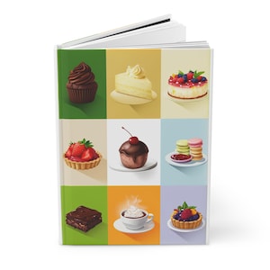 Food Themed Journal, Recipe Book, Meal Planner, Cooking Diary, Recipe Journal for Food Lovers