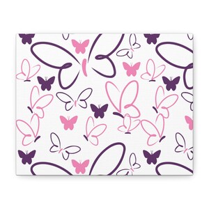 Tela artistica da parete con farfalle, stampa di farfalle colorate, arredamento per la casa, regalo per lei, decorazione per la cameretta delle bambine, decorazioni primaverili