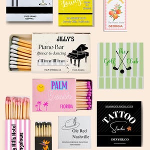 Custom Matchbook Art, Matchbook Poster, Personalized Matchbox Gift, Matchbook Anniversary Gift, Boyfriend Gift, Gift For Husband Anniversary