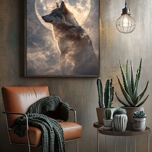 Big Bad Wolf Poster Download, Digital Print, Kids Room Decor, Fairytale Art, Nursery Wall Art, Wolf Poster Nature Digital