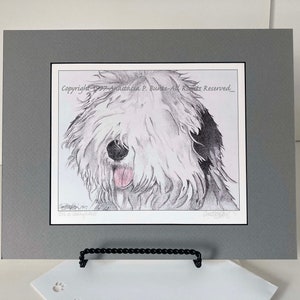 Old English Sheepdog Fine Art Print-&quot;It&#39;s A Hairy World&quot;