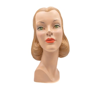 Mannequin head, antique head, hat stand, hat display, jewelry display, milliners, artists, jewelry makers, vintage head,vintage display, art