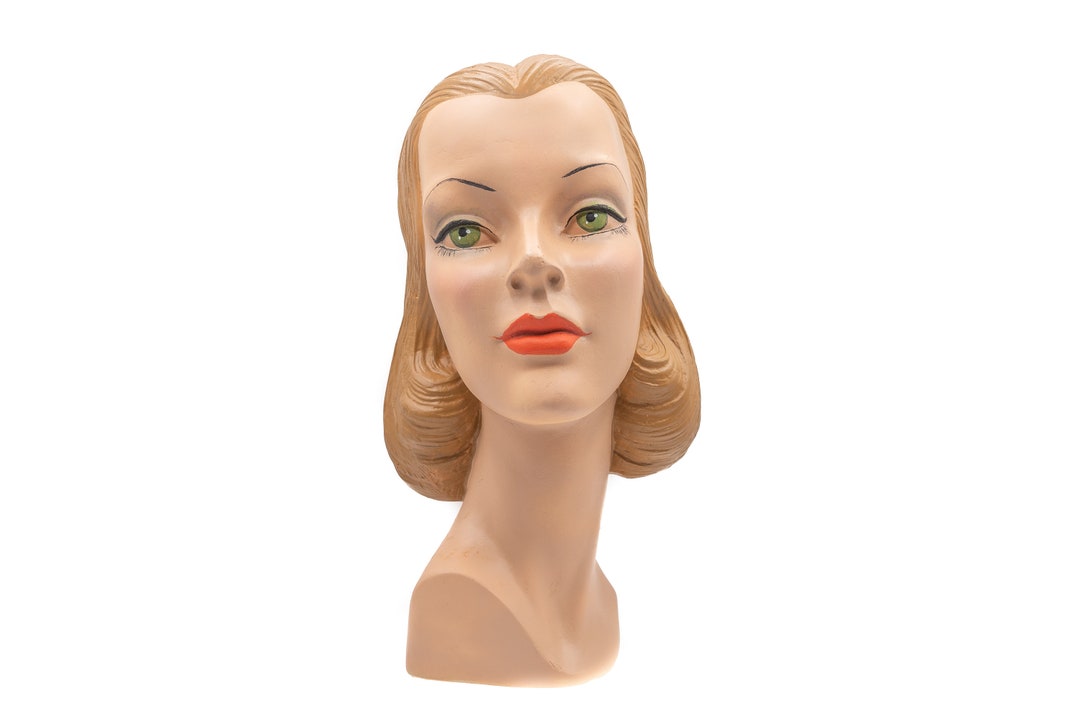 Mannequin Head, Antique Head, Hat Stand, Hat Display, Jewelry Display