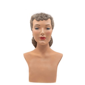 Jewelry display, vintage mannequin  head, antique mannequin head, display head, reproduction vintage, mannikin head, reasonable head,  art