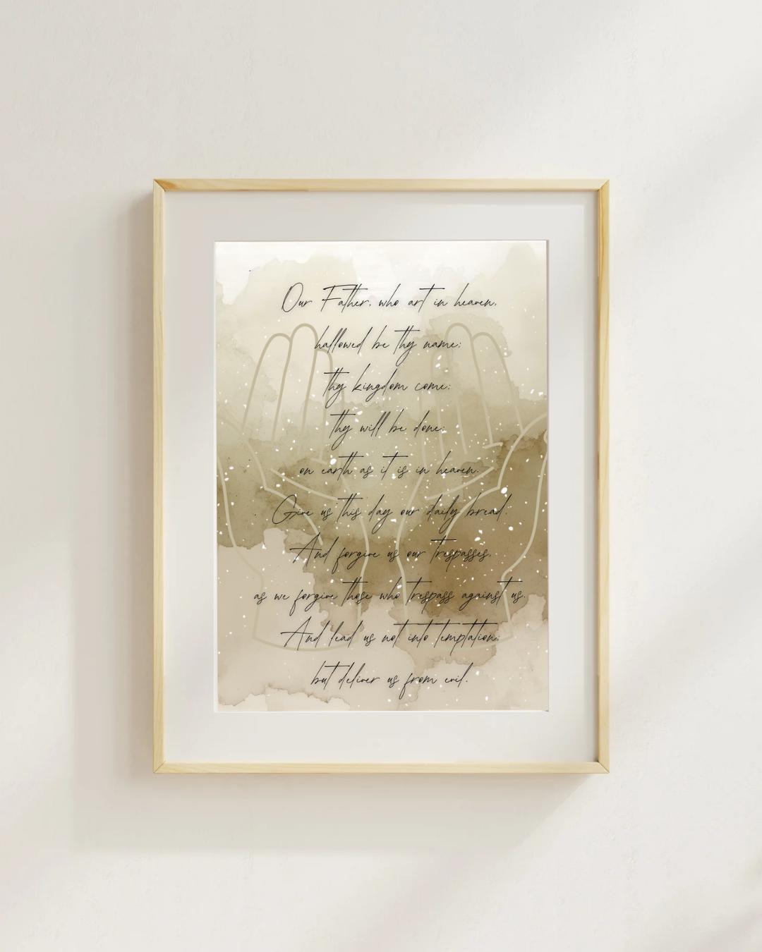 The Lord's Prayer Wall Art - Etsy