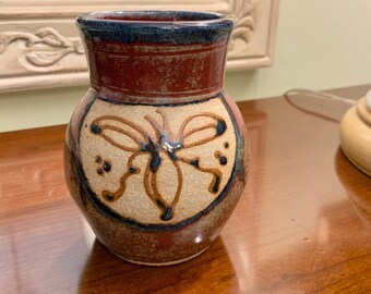 Pottery Vase or Jar by Infamous Cult Syanon Ceramics Meyer Schacter San Francisco 1970's