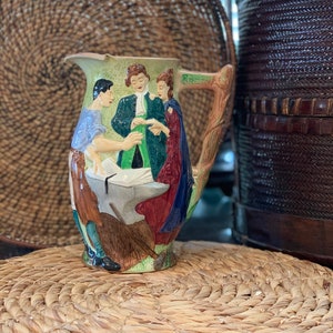 Burleigh Ware 1930&#39;s Runaway Marraige Pitcher Jug Made in England