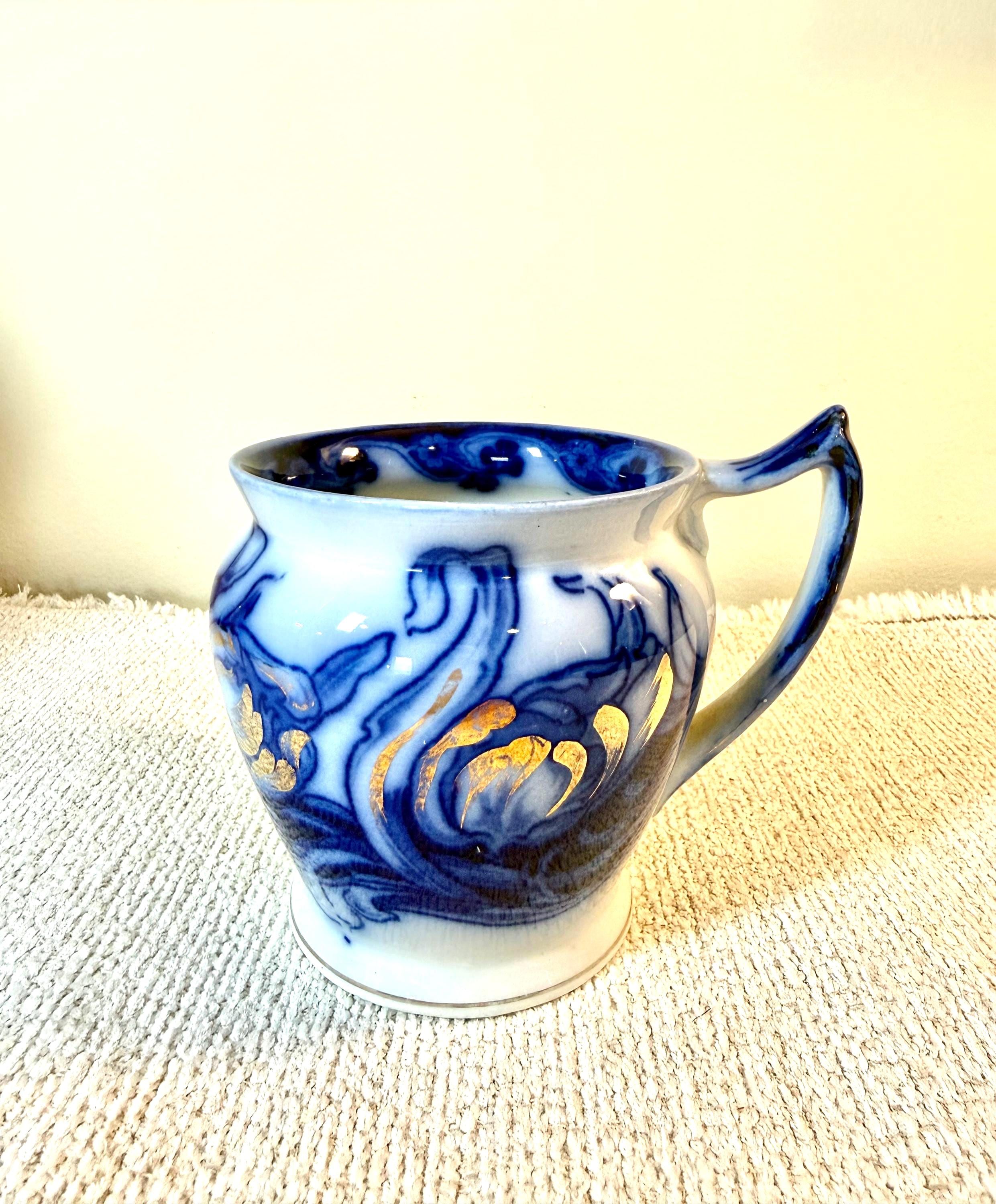 Flow Blue Mug 1903 Stratford, Middleport Pottery Burgess & Leigh