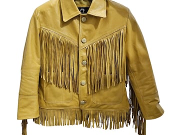 ヴィンテージスエードフリンジレザージャケット：ウエスタンスタイル